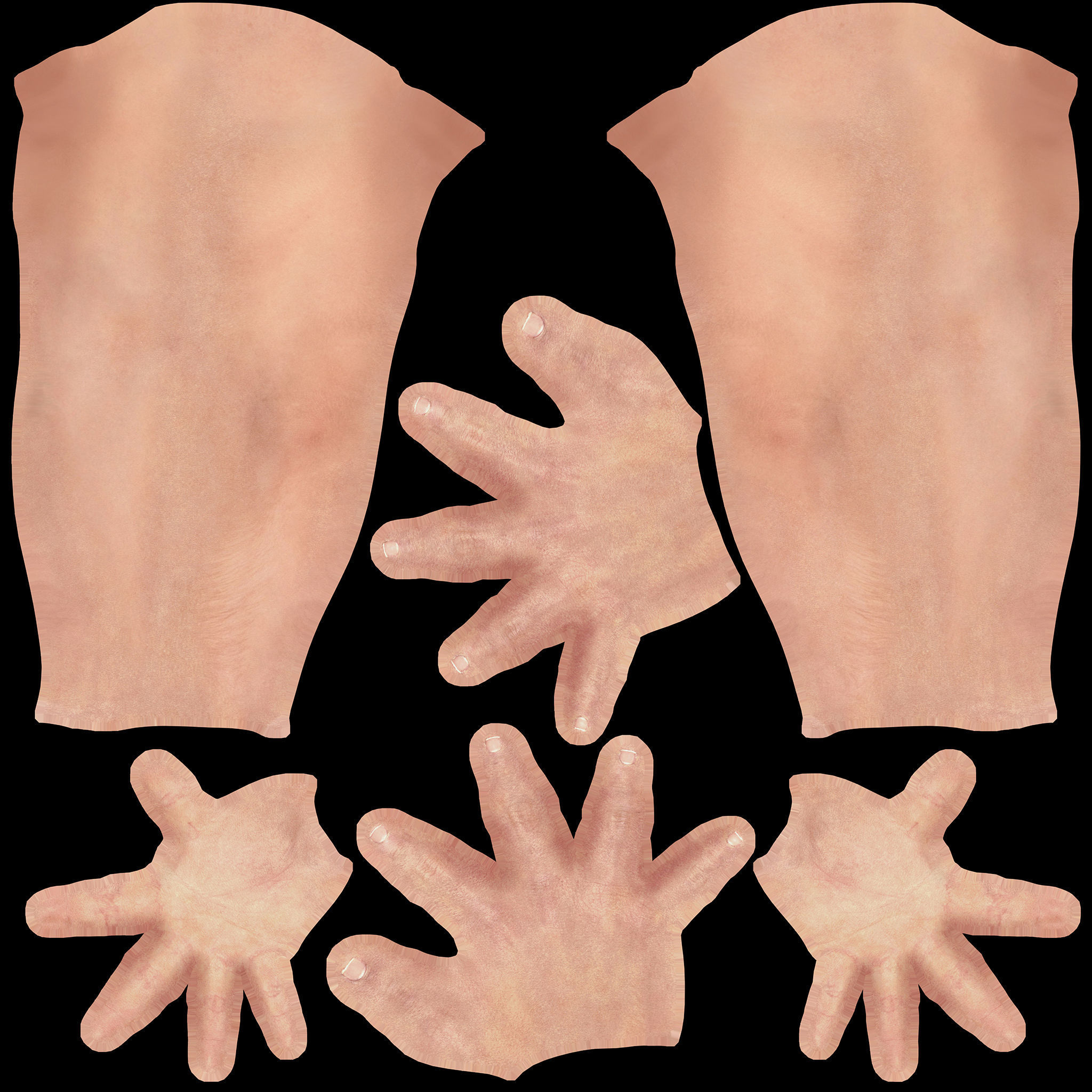 Raw Edge T-shirt Low-poly 3D model_18