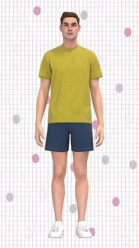 Raw Edge T-shirt Low-poly 3D model