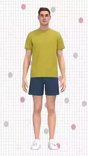 Raw Edge T-shirt Low-poly 3D model