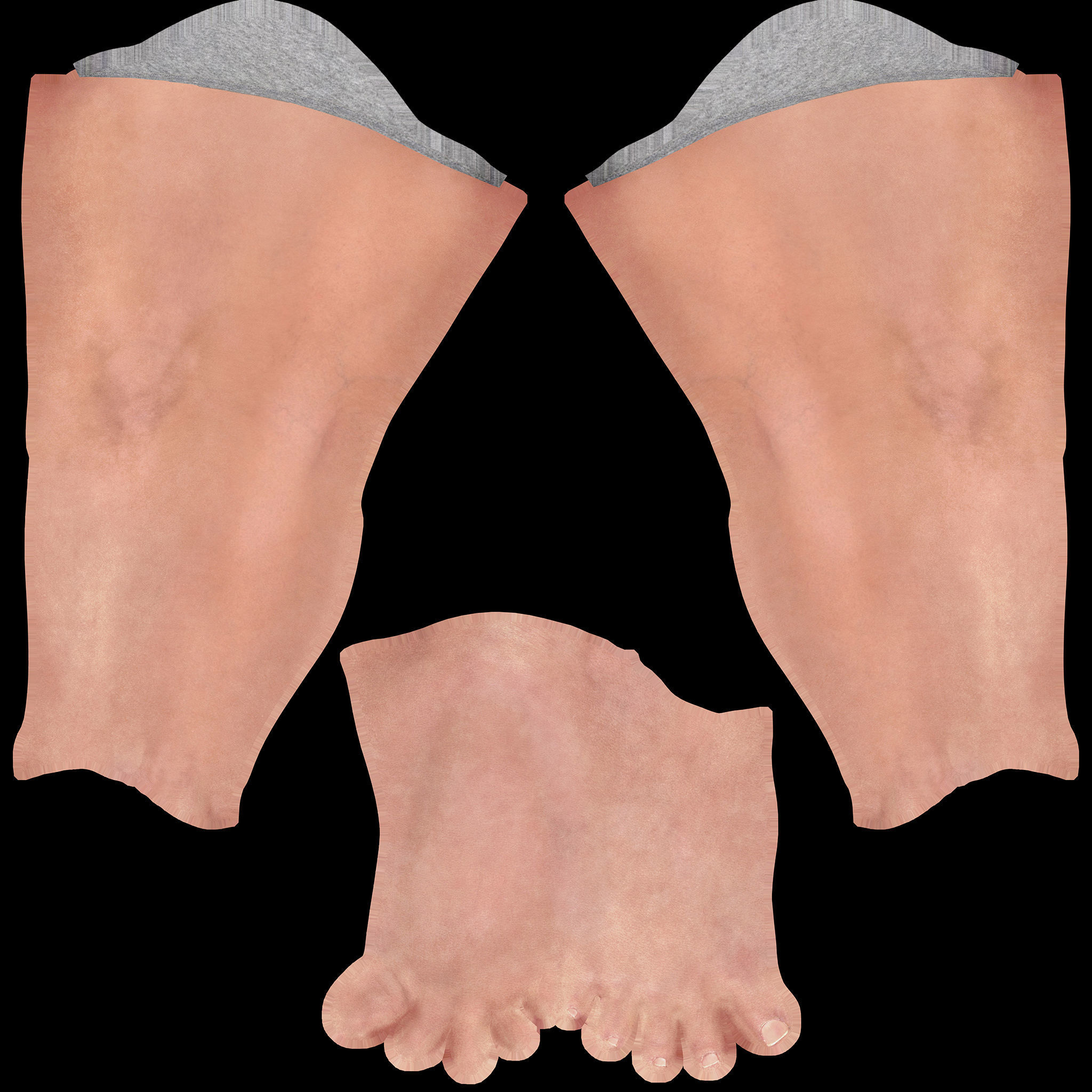 Raw Edge T-shirt Low-poly 3D model_20