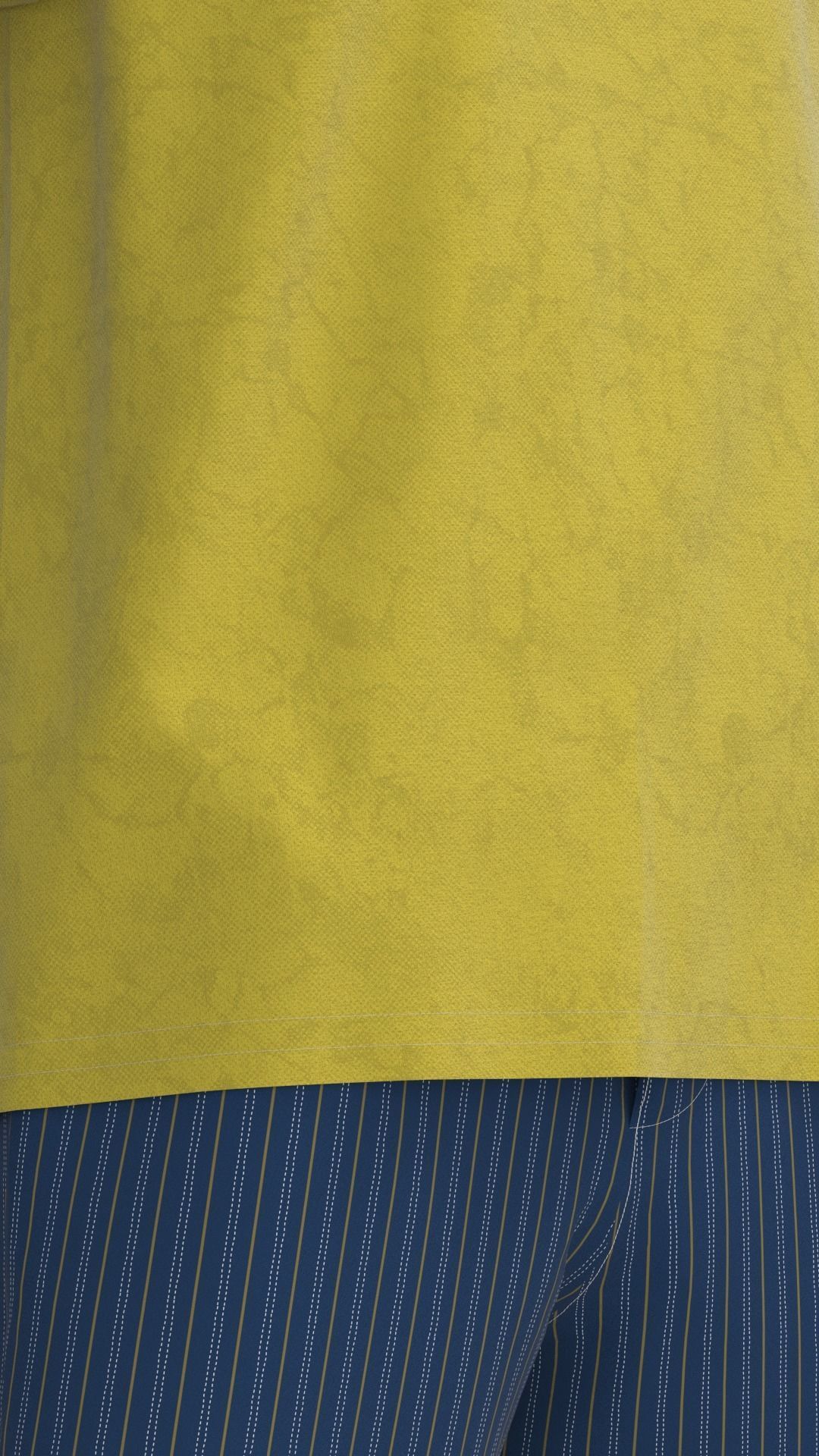 Raw Edge T-shirt Low-poly 3D model_28