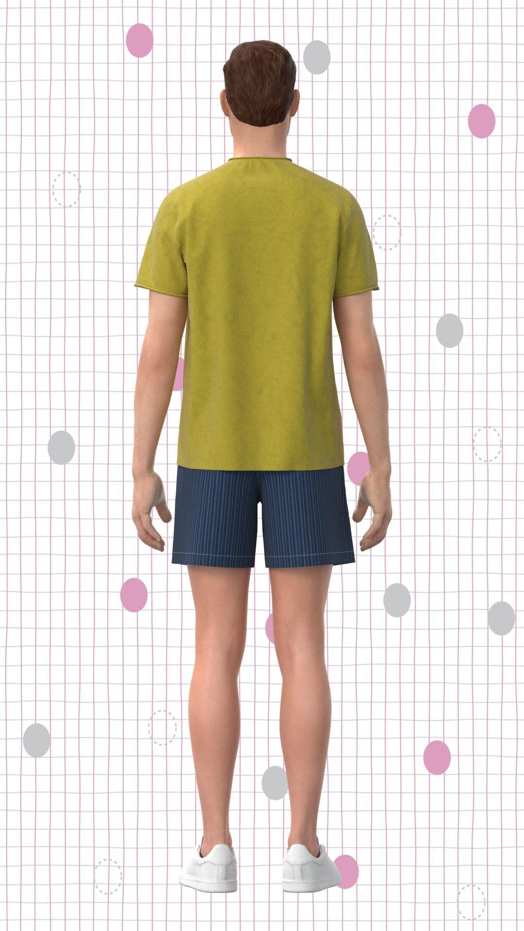 Raw Edge T-shirt Low-poly 3D model_3