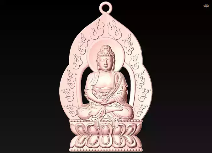 Mahavairocana Buddha pendant - Vairocana pendant - N022102
