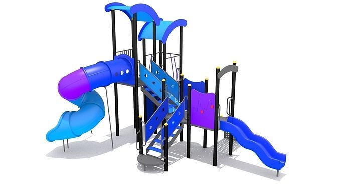 Playground- Blue Playset 3D model