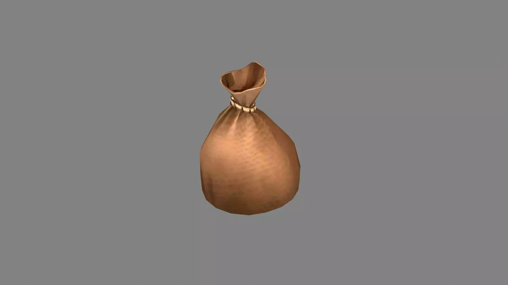Cartoon Money Bag Low-poly 3D model