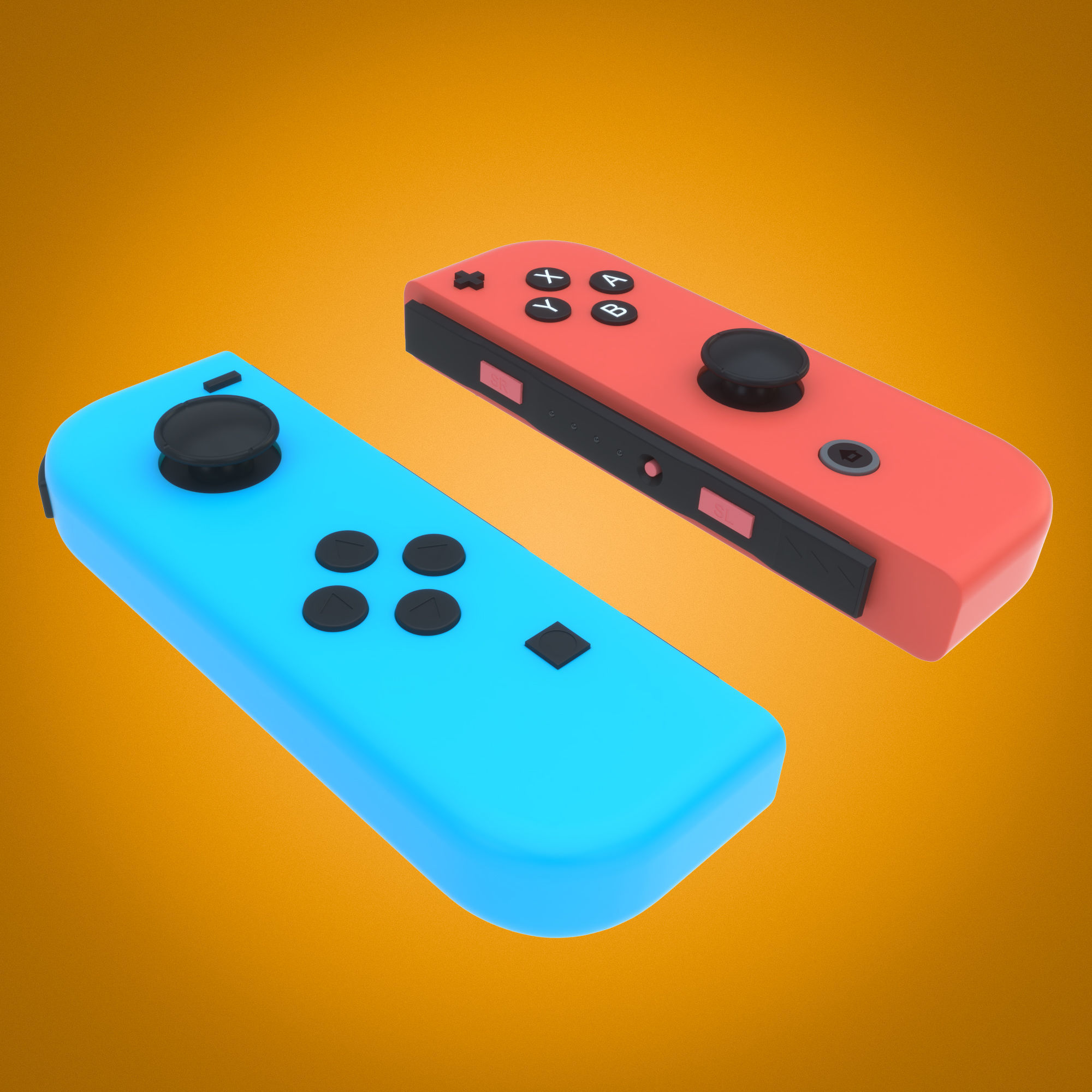 Nintendo Switch Joy-Con Controller 3D model_2