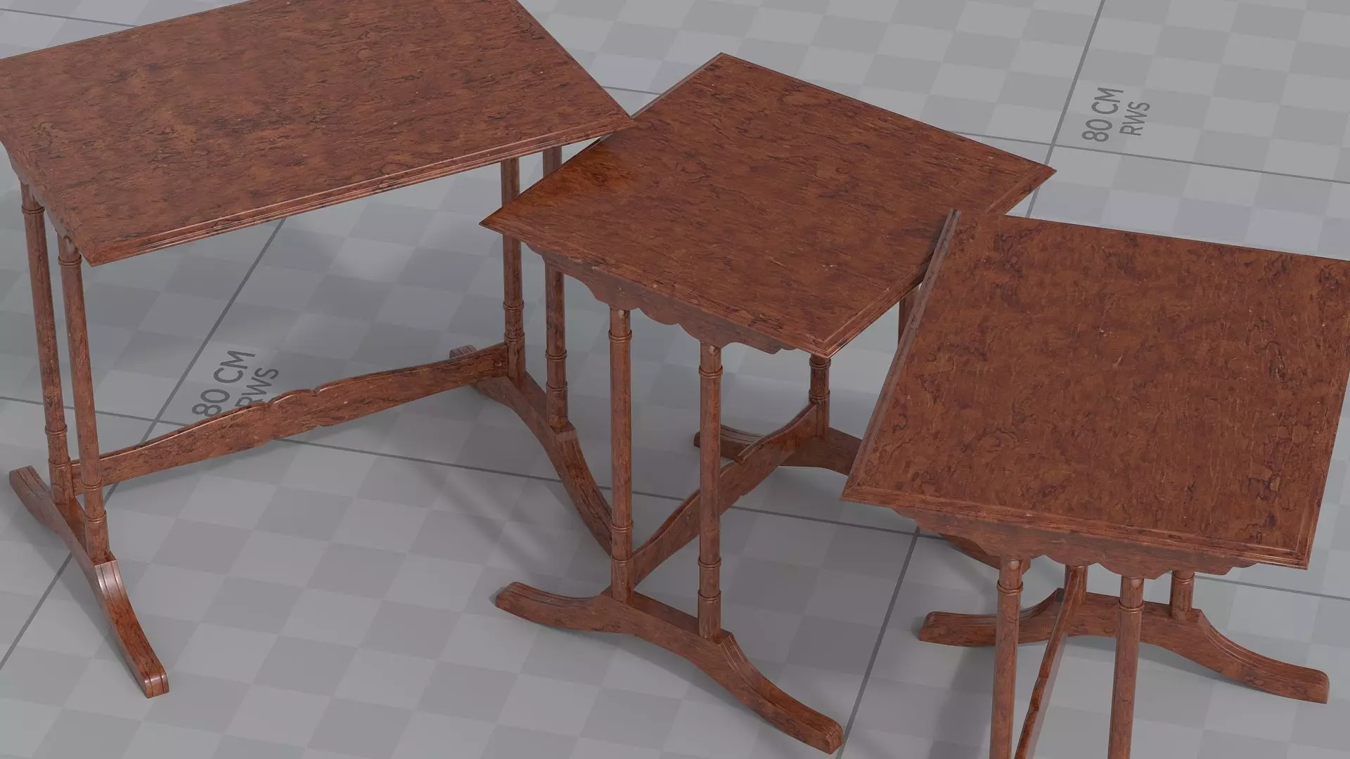 Classic side tables 3D model