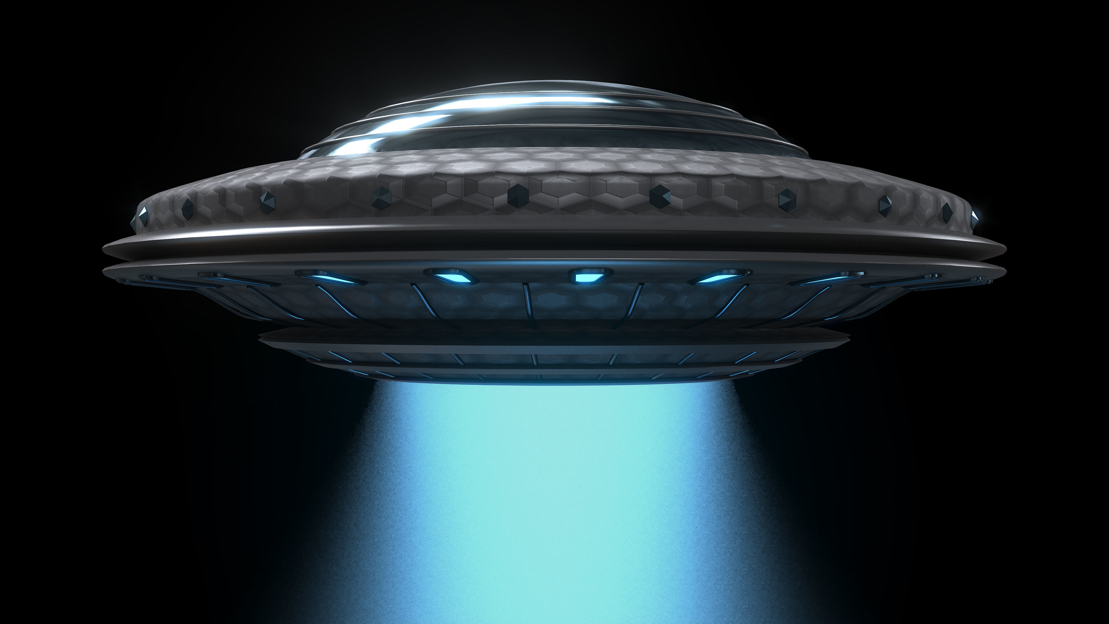 UFO SHIP Low-poly 3D model_1