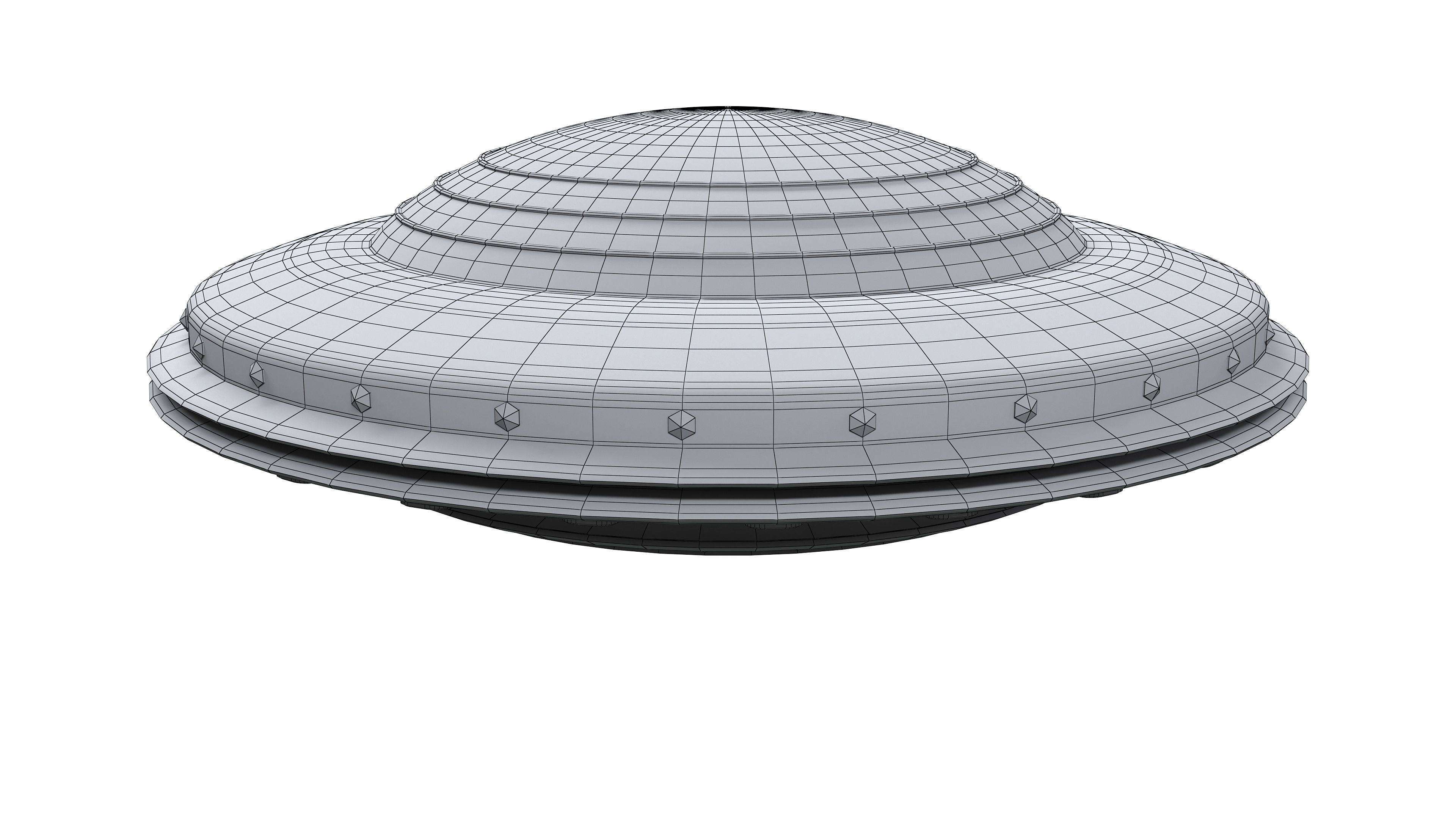 UFO SHIP Low-poly 3D model_3