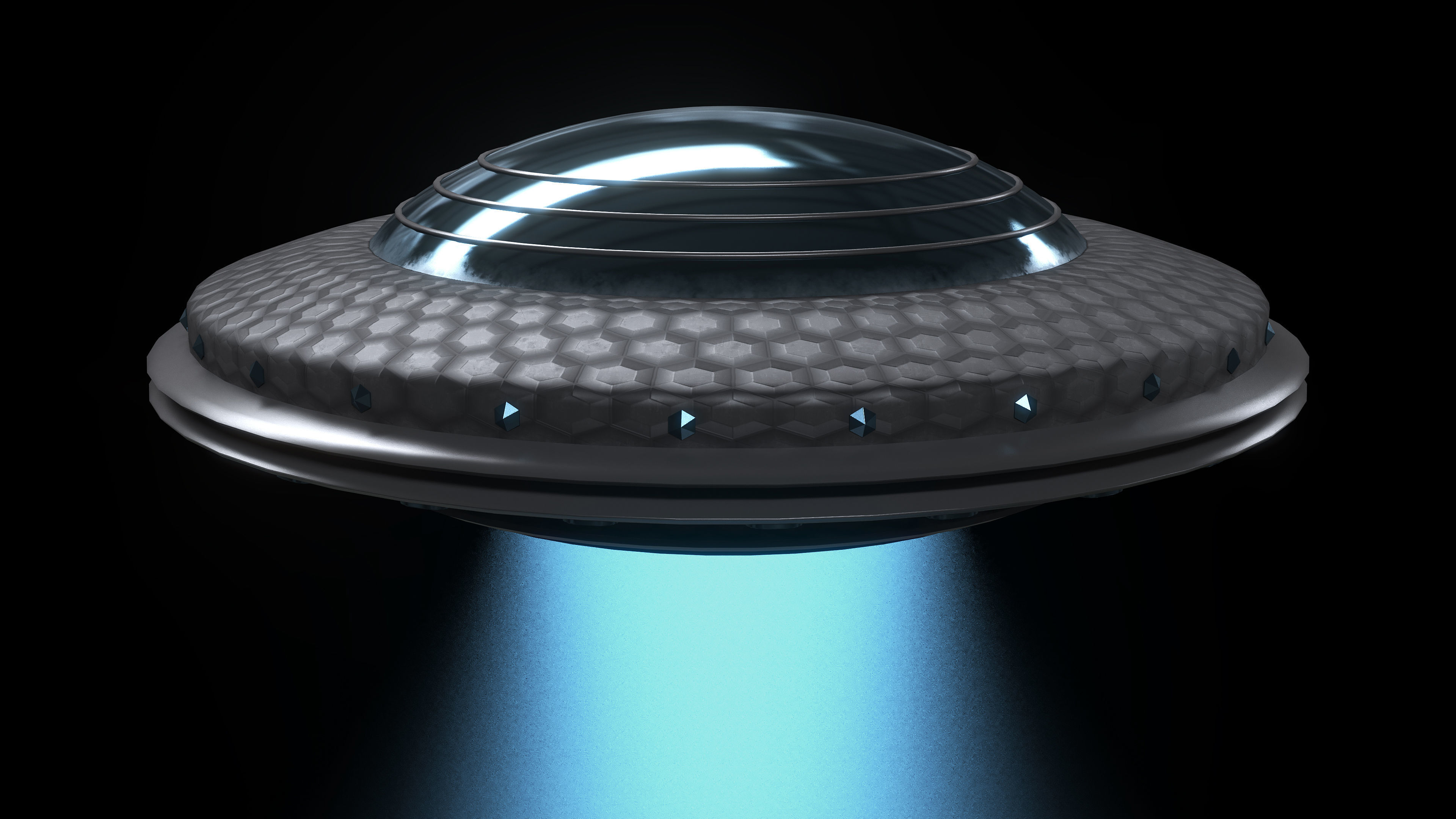 UFO SHIP Low-poly 3D model_2