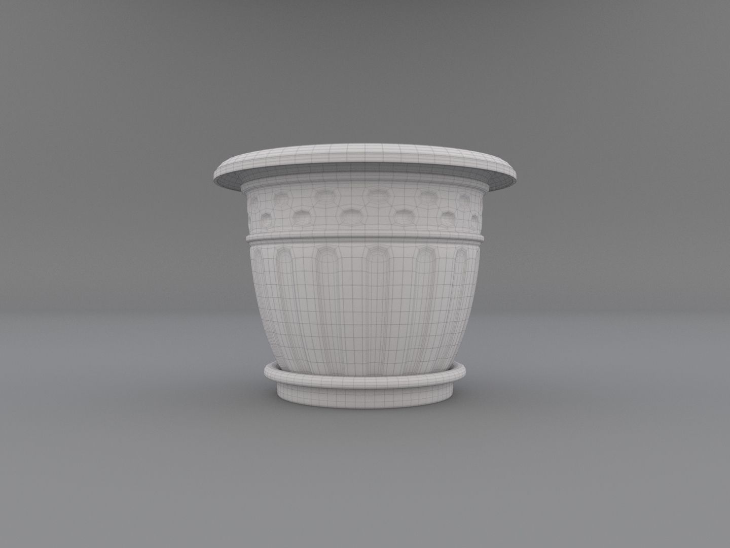 Flower pot 3D model_4