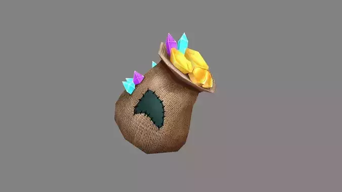 Cartoon crystal money bag - chinese gold