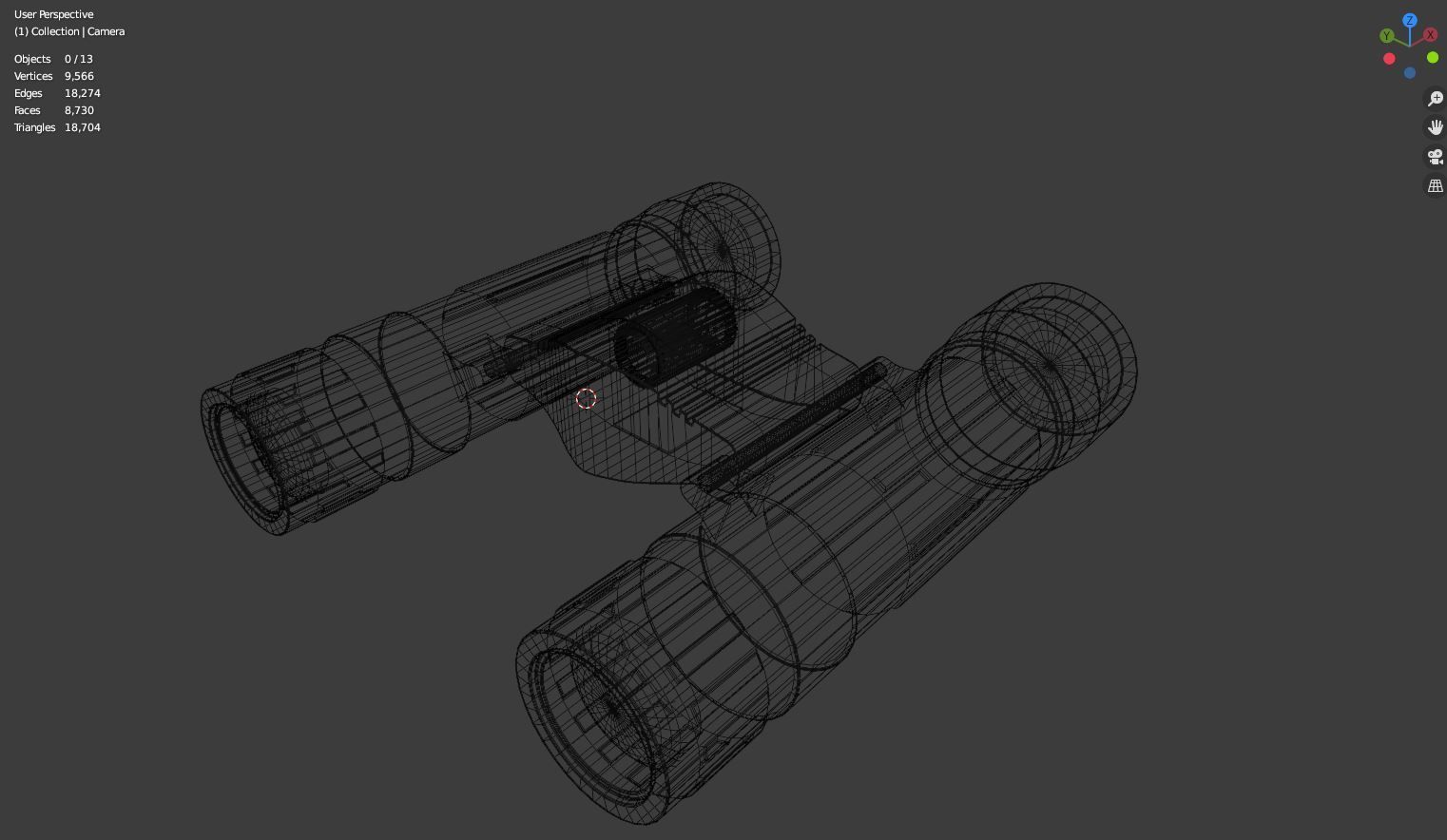 Binoculars 3D model_4