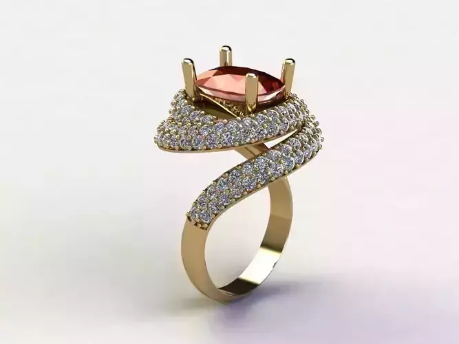 R242 diamond ring jewelry cad file