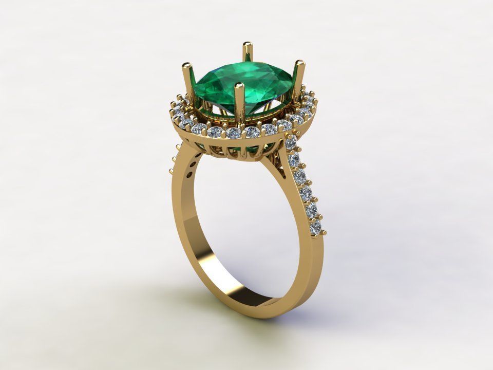 R241 diamond ring jewelry cad file 3D model_3