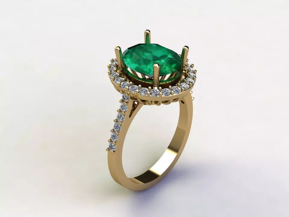 R241 diamond ring jewelry cad file 3D model_0