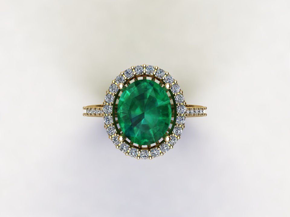 R241 diamond ring jewelry cad file 3D model_2