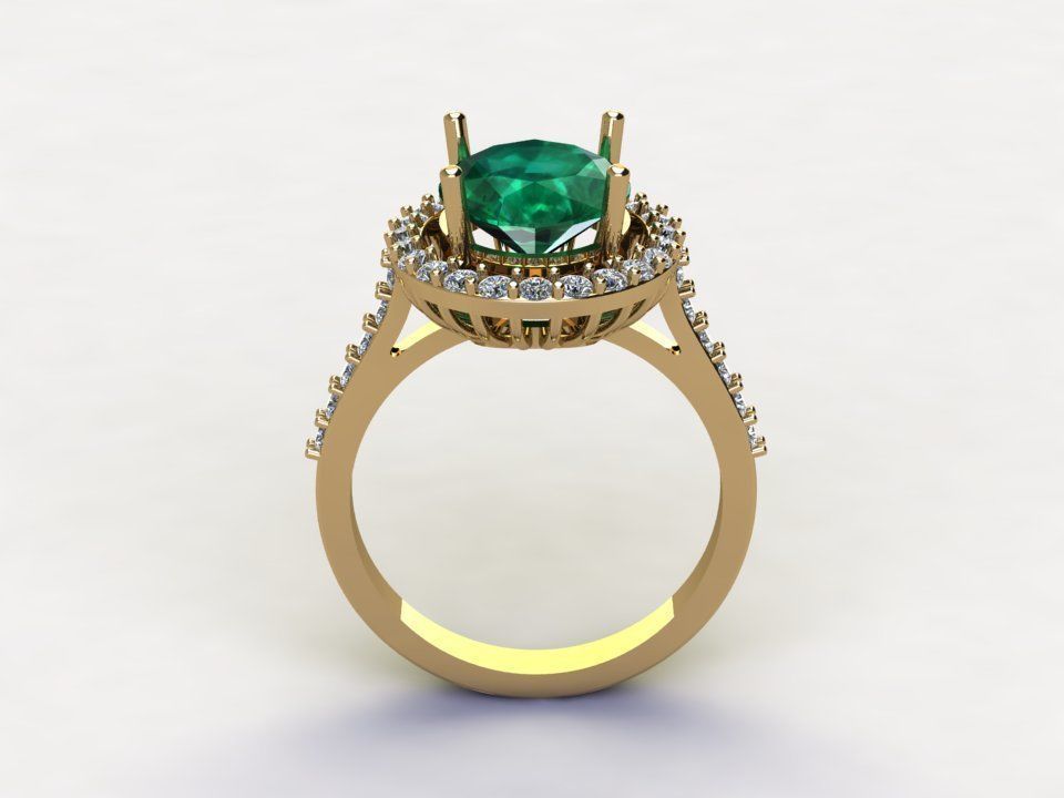 R241 diamond ring jewelry cad file 3D model_4