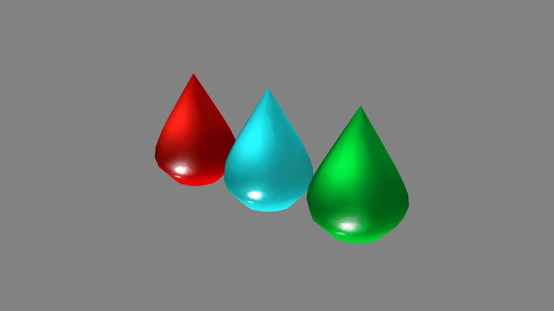 Cartoon Blood Drop - Water Drop - Medicine Drop Low-poly 3D model_1