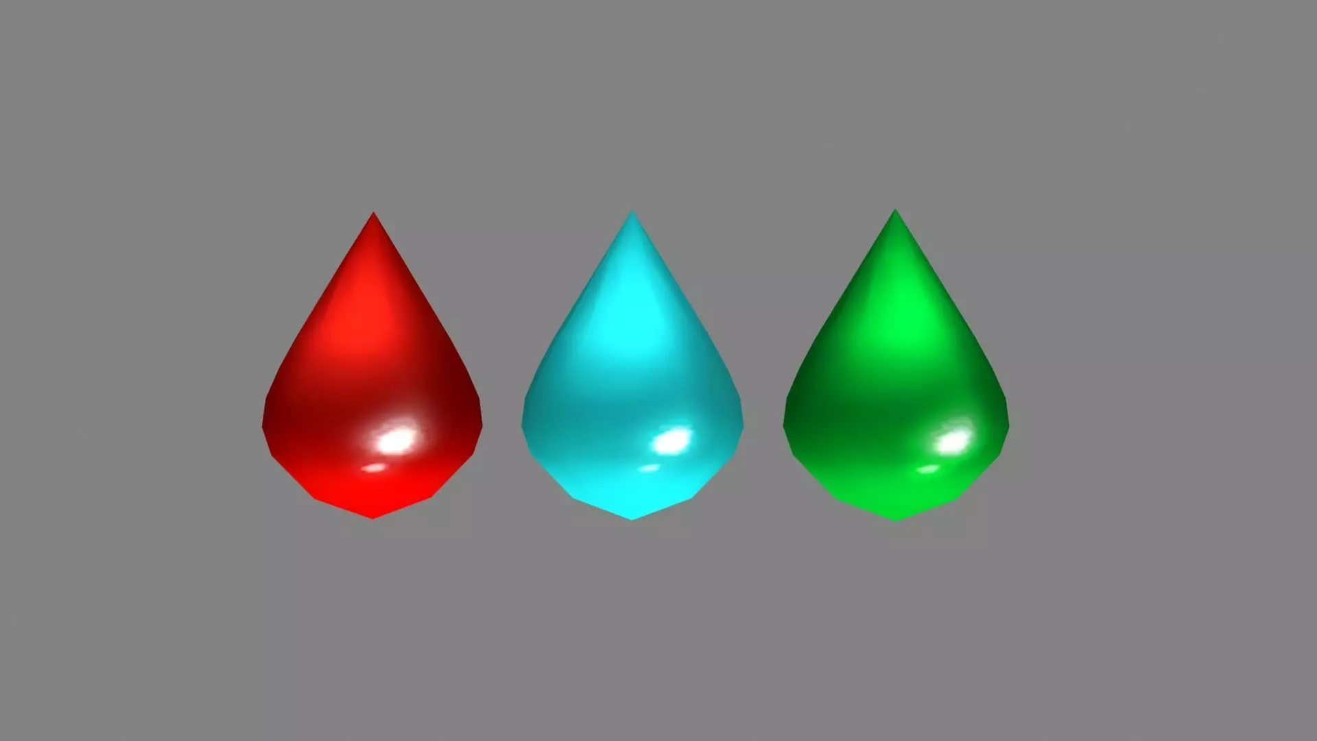 Cartoon Blood Drop - Water Drop - Medicine Drop Low-poly 3D model_0