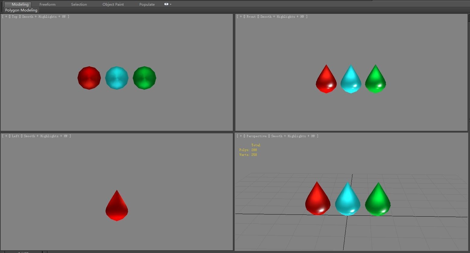 Cartoon Blood Drop - Water Drop - Medicine Drop Low-poly 3D model_3