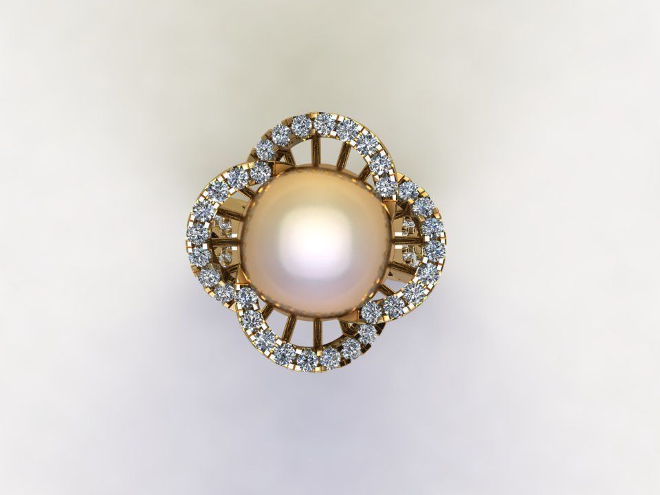 R236 Diamond and peal ring at Asia Thailand 3D model_4