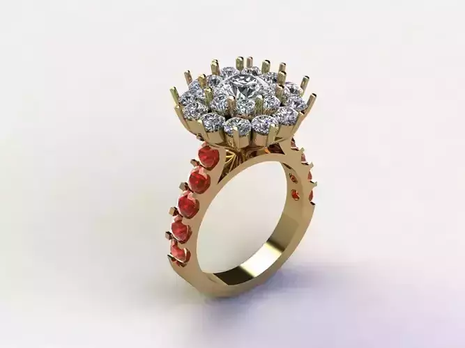 R234 diamond ring jewelry new cad file