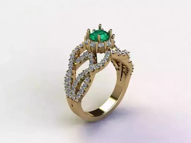 R232 diamond ring new cad design file