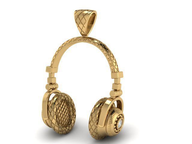 headphone pendant 3D print model_12