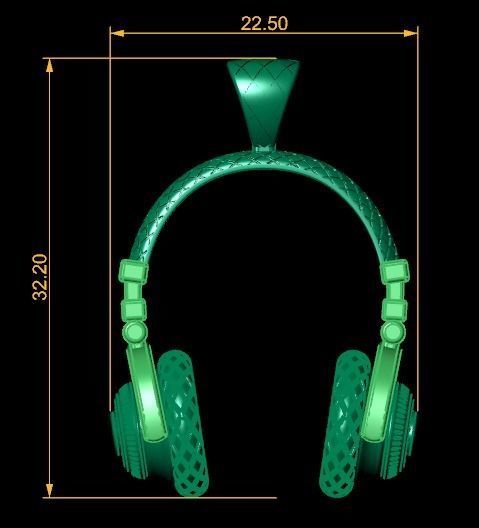 headphone pendant 3D print model_2