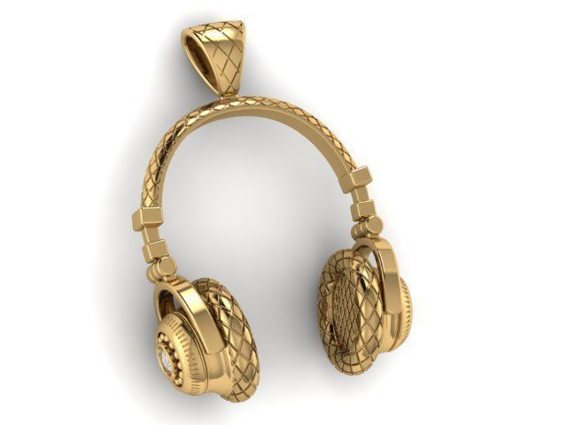 headphone pendant 3D print model_18