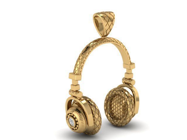 headphone pendant 3D print model_16