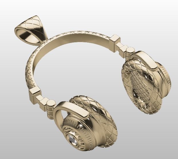 headphone pendant 3D print model_11