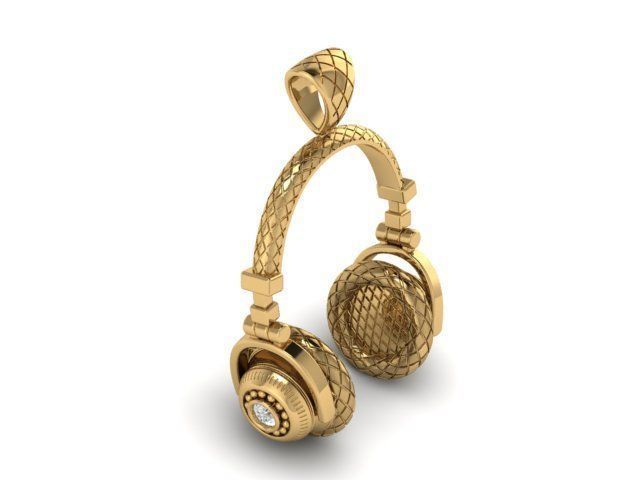 headphone pendant 3D print model_10