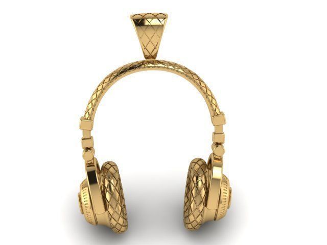 headphone pendant 3D print model_6