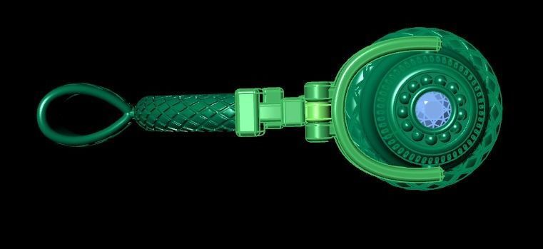 headphone pendant 3D print model_13