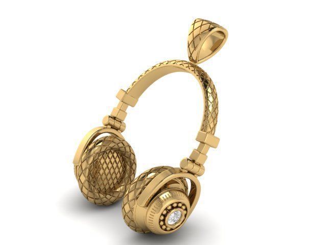 headphone pendant 3D print model_7