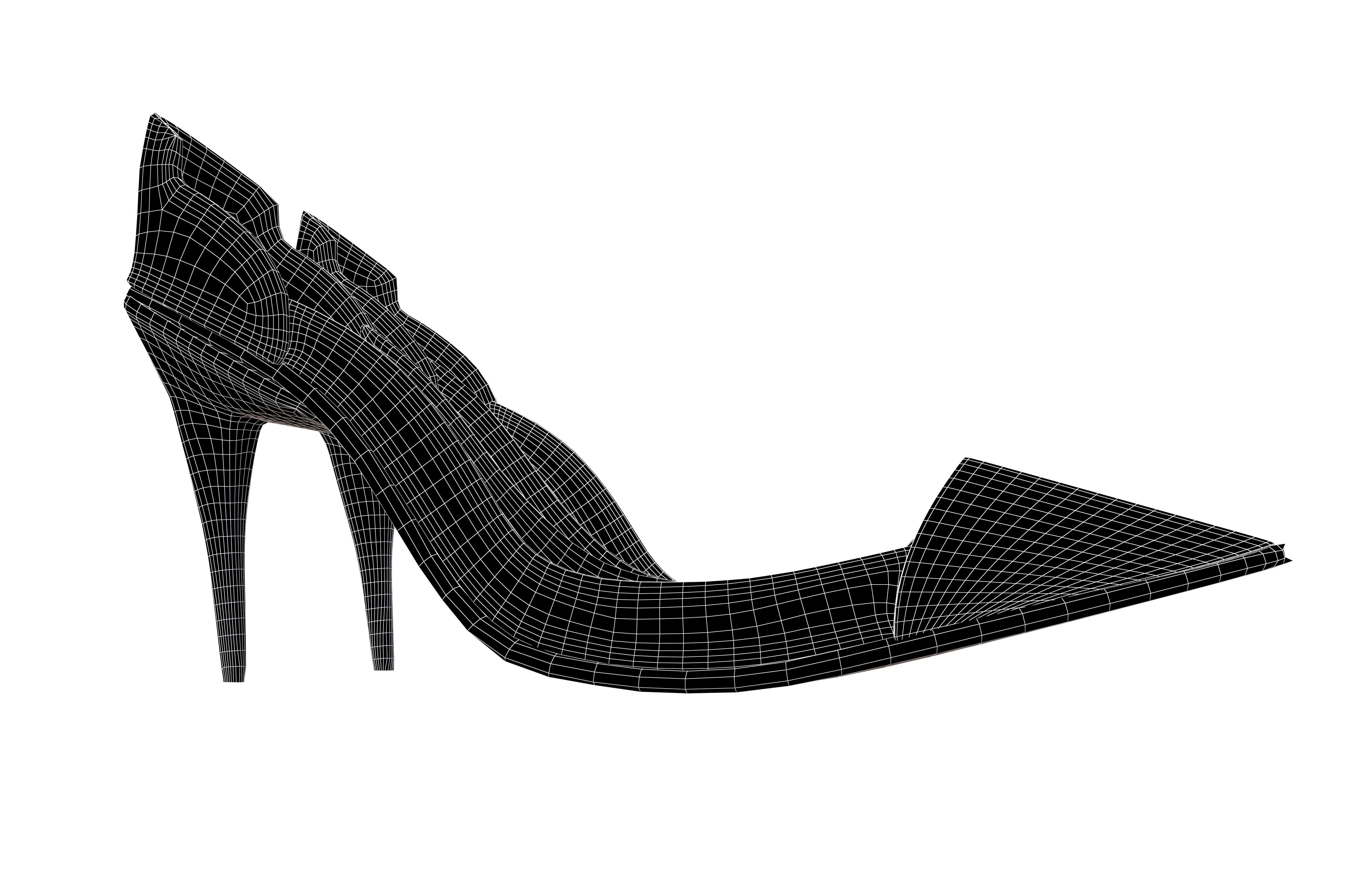 High Heel 08 Low-poly 3D model_5