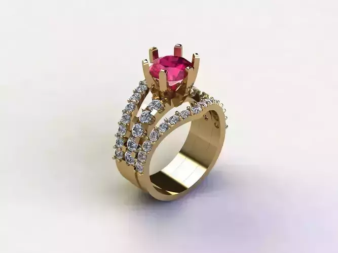 R228 diamond ring new design cad file