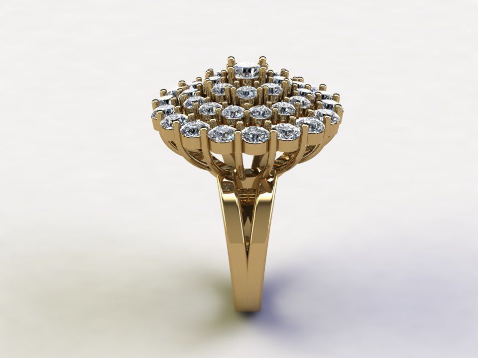 R227 diamond ring new cad file  3D model_5