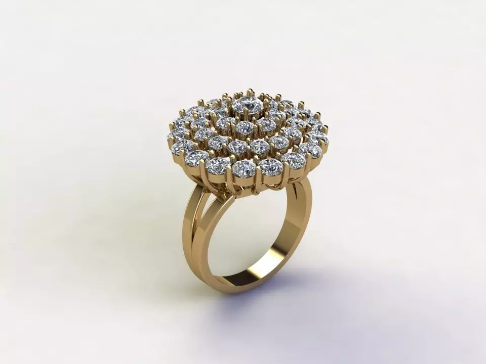 R227 diamond ring new cad file  3D model_0