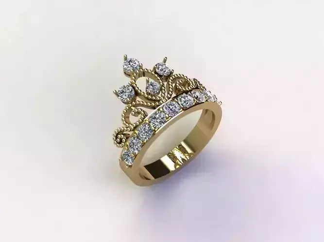 R225 crown ring jewelry new cad file
