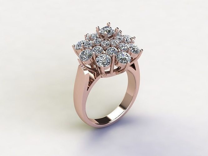 R223 new design ring for woman 3D model