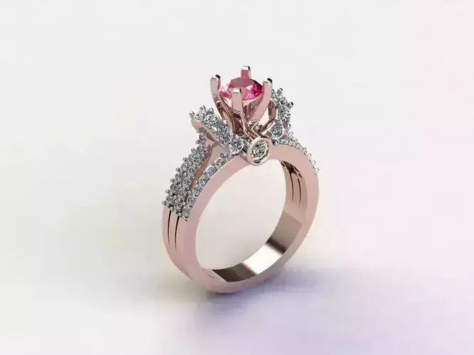R220 diamond ring jewelry 3D model