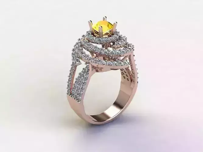 R219 new solitaire ring  cad file Free 3D model