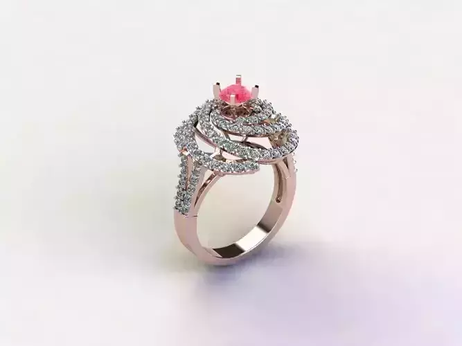R215 diamond ring cad file design 
