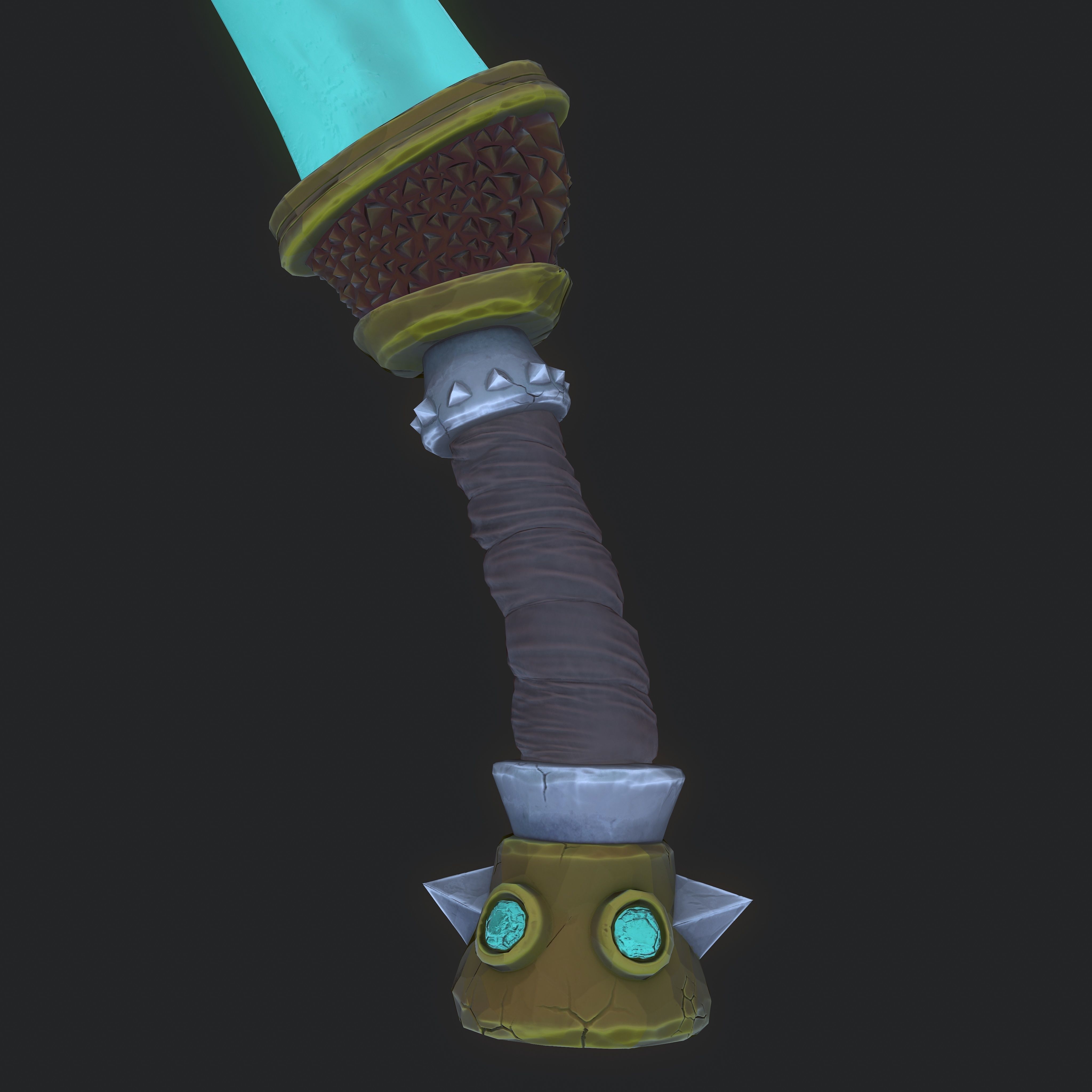 Stylized dagger Low-poly 3D model_6