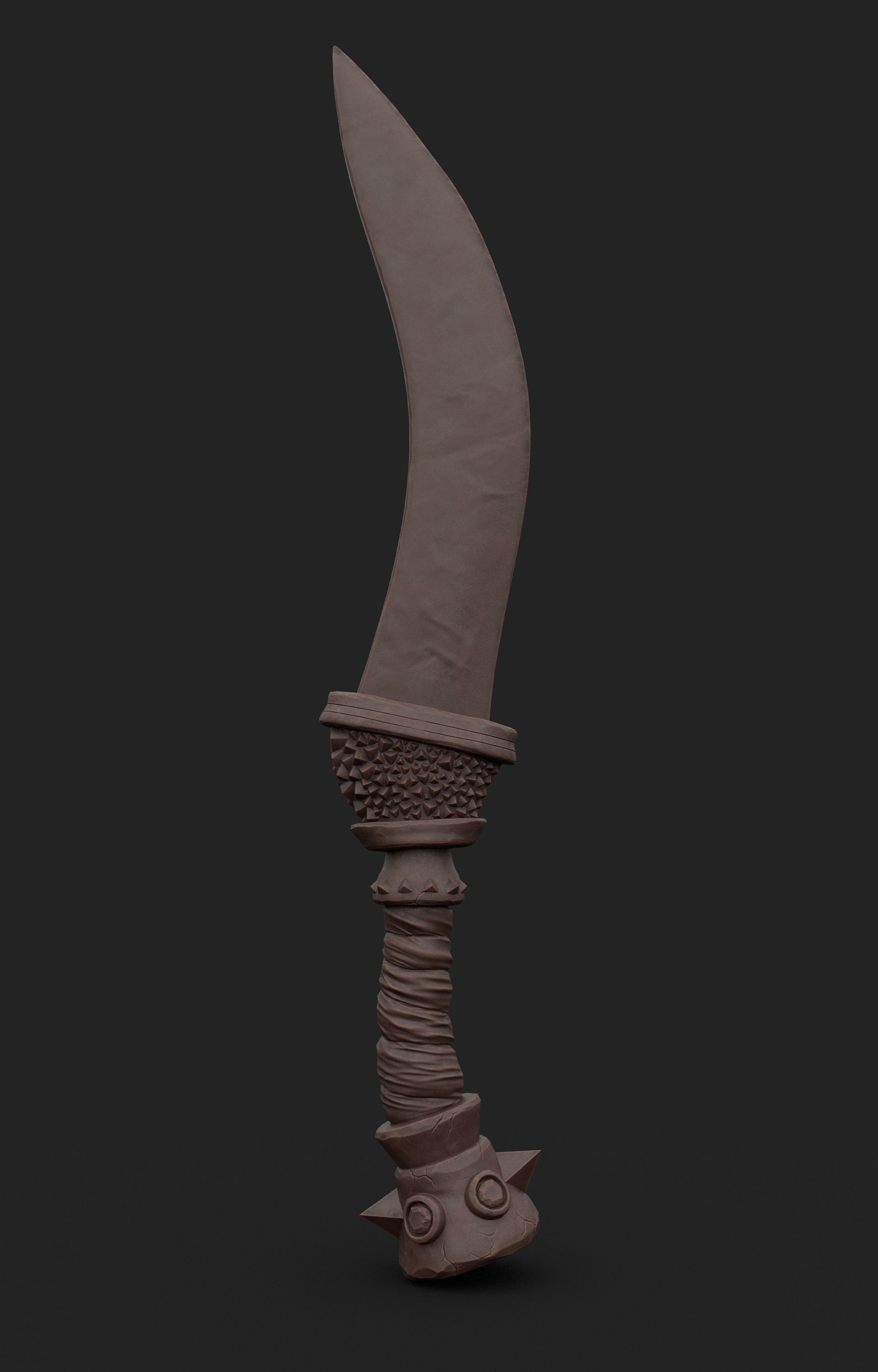 Stylized dagger Low-poly 3D model_5