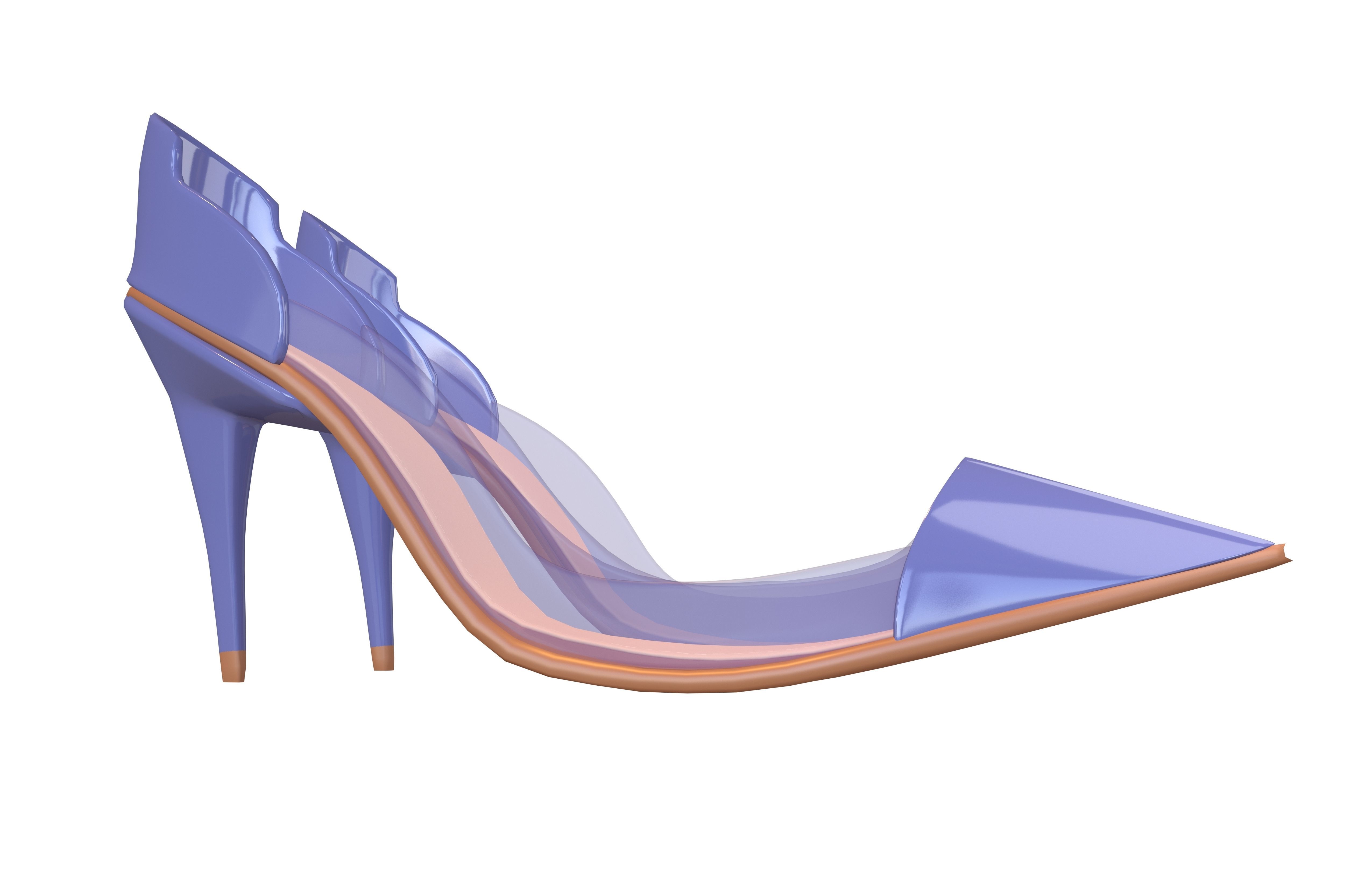 High Heel 10 Low-poly 3D model_3
