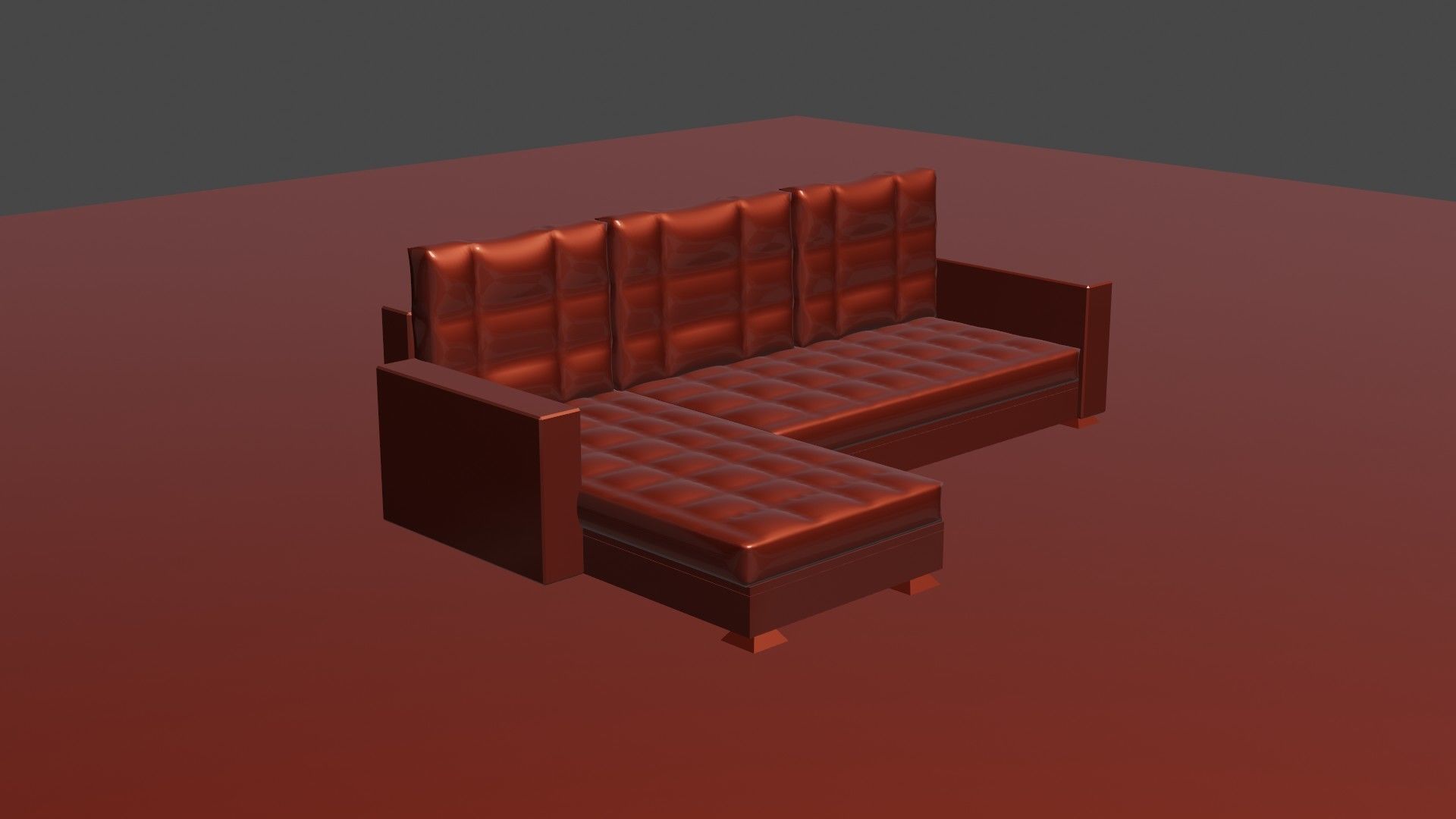 3d model of an extended sofa in blue colors 3D model_11